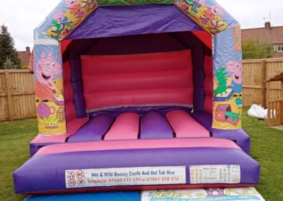 Peppa Pig bouncy castle perfect for a young childrens birthday part
