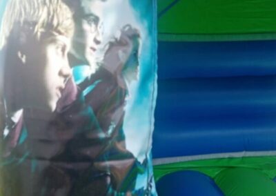 Harry Potter artwork on bouncy castle